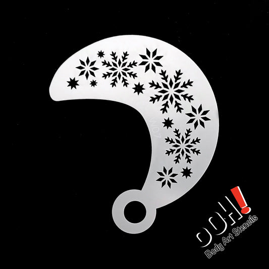 Snowflake Wrap 1 Face Paint Stencil by Ooh! Body Art (W07) - Silly Farm Supplies
