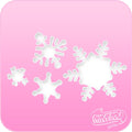 Snowflakes Pink Power Stencil