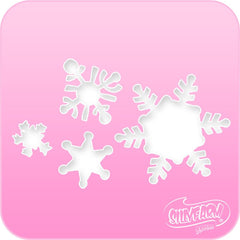 Snowflakes Pink Power Stencil - Silly Farm Supplies