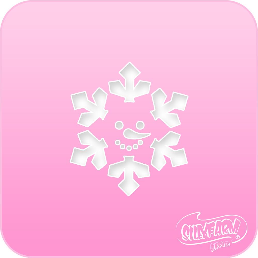 Snowman Flake Pink Power Stencil - Silly Farm Supplies
