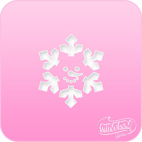 Snowman Flake Pink Power Stencil