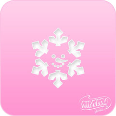Snowman Flake Pink Power Stencil - Silly Farm Supplies