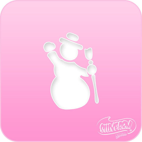 Snowman Pink Power Stencil