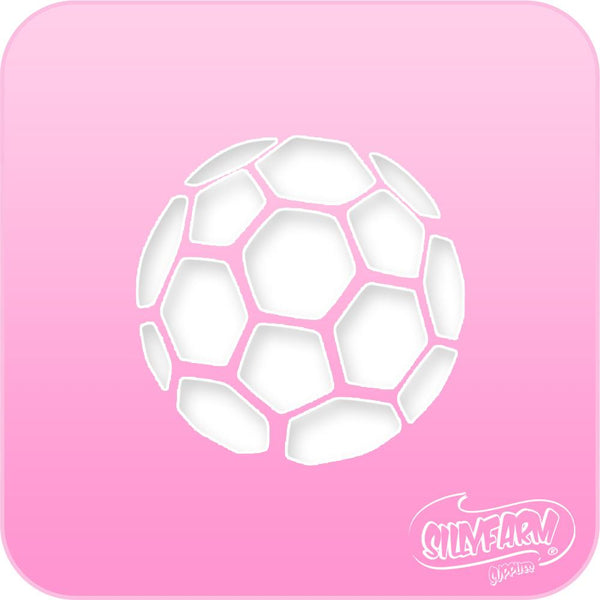 Soccer Ball Pink Power Stencil