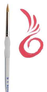 Soft Grip Short Hair # 6 Round Brush(SG255) - Silly Farm Supplies