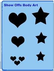 Solid Stars & Hearts QuickEZ Stencil - Silly Farm Supplies