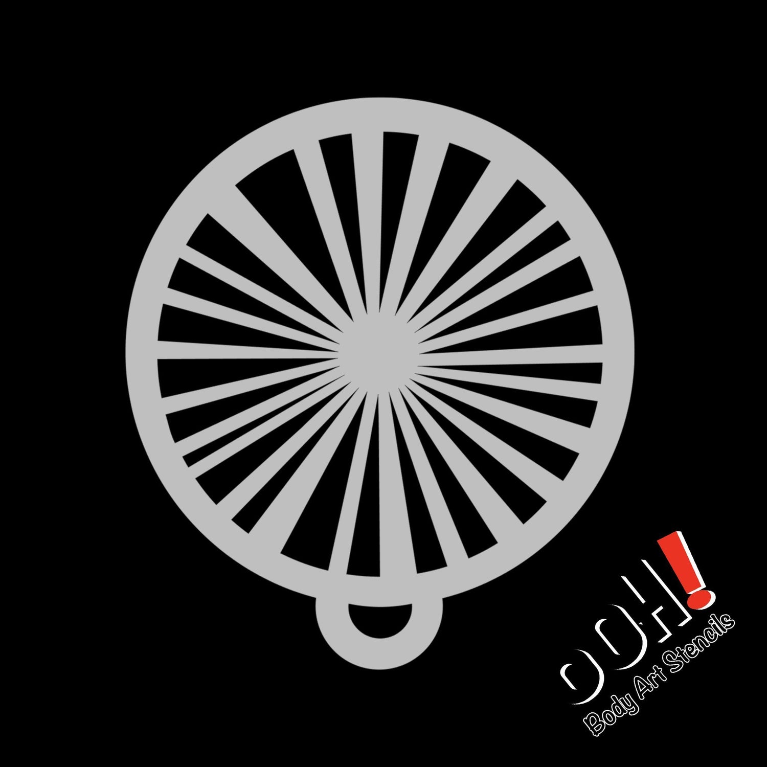 Space Burst Face Paint Stencil by Ooh! Body Art (C32) - Silly Farm Supplies