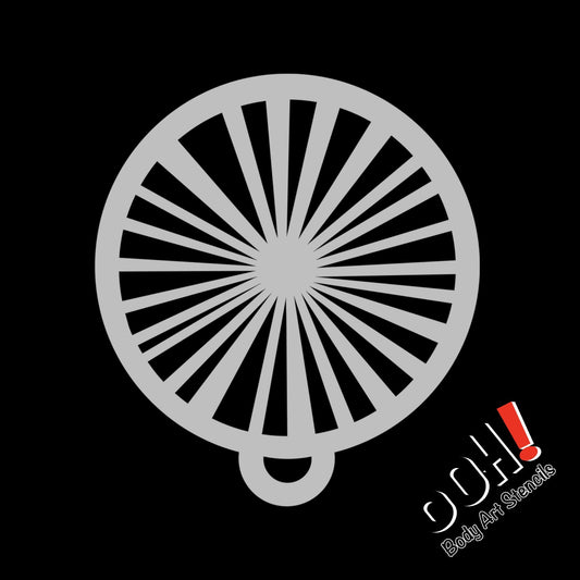 Space Burst Face Paint Stencil by Ooh! Body Art (C32) - Silly Farm Supplies