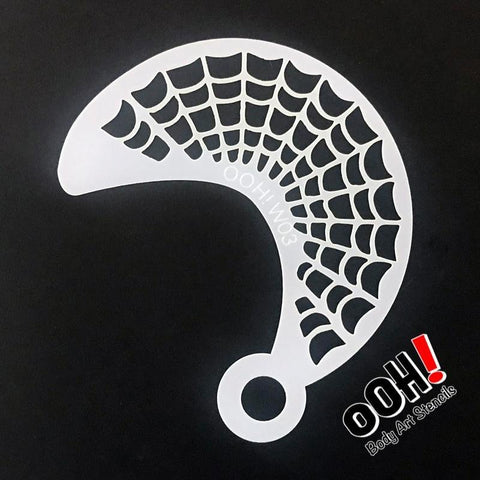 Spiderweb Wrap Face Paint Stencil by Ooh! Body Art (W03)