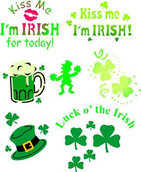 St. Patrick's Day 5pc Trendy Tribal Stencil Set - Silly Farm Supplies