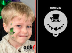 St. Patrick's Day Flip Face Paint Stencil by Ooh! Body Art (C33) - Silly Farm Supplies