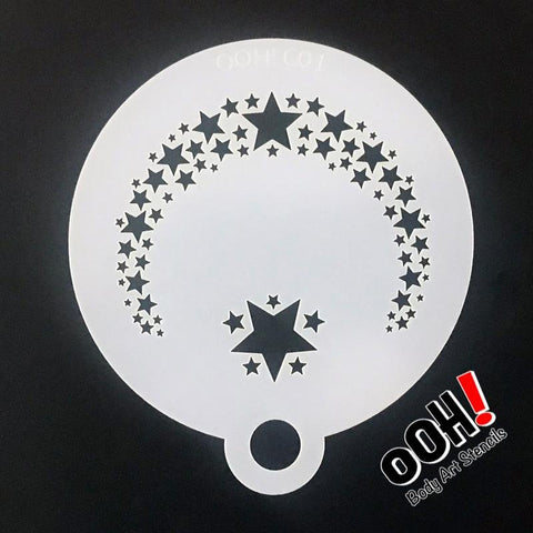 Star Flips Face Paint Stencil by Ooh! Body Art (C01)