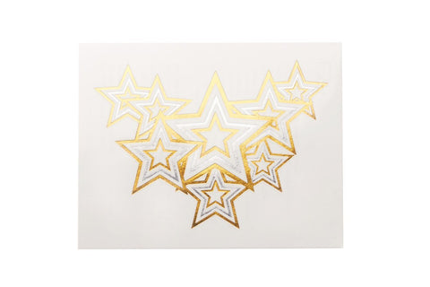 Star Necklace Large Metallic Tattoo 5 Pack