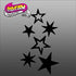 Starburst Glitter Tattoo Stencil 10 Pack