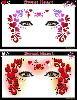 Sweet Heart Stencil Eyes Stencil
