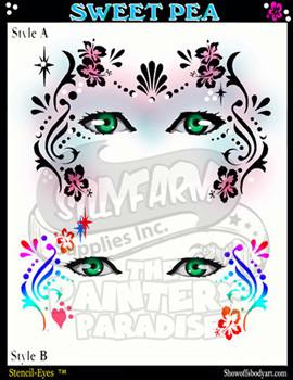 Sweet Pea Stencil Eyes Stencil - Silly Farm Supplies