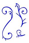Swirls 1 Trendy Tribal Stencil - Silly Farm Supplies