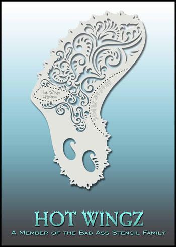 Swirls HW8011 Hot Wingz Stencil - Silly Farm Supplies