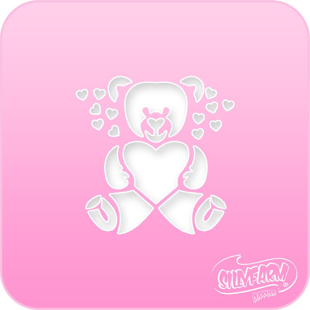 Teddy Bear Pink Power Stencil - Silly Farm Supplies