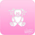 Teddy Bear Pink Power Stencil