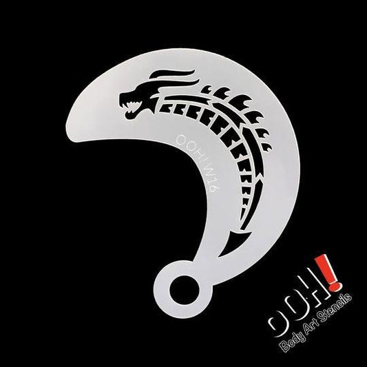 Tribal Dragon Wrap Face Paint Stencil by Ooh! Body Art (W16) - Silly Farm Supplies