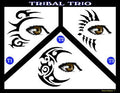 Tribal Trio Stencil Eyes Stencil