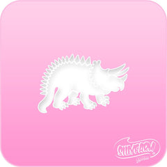 Triceratops Flake Pink Power Stencil - Silly Farm Supplies