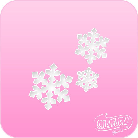 Triple Snowflakes Pink Power Stencil