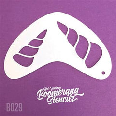 Unicorn Horns B029 Boomerang Stencil by The Art Factory - Silly Farm Supplies