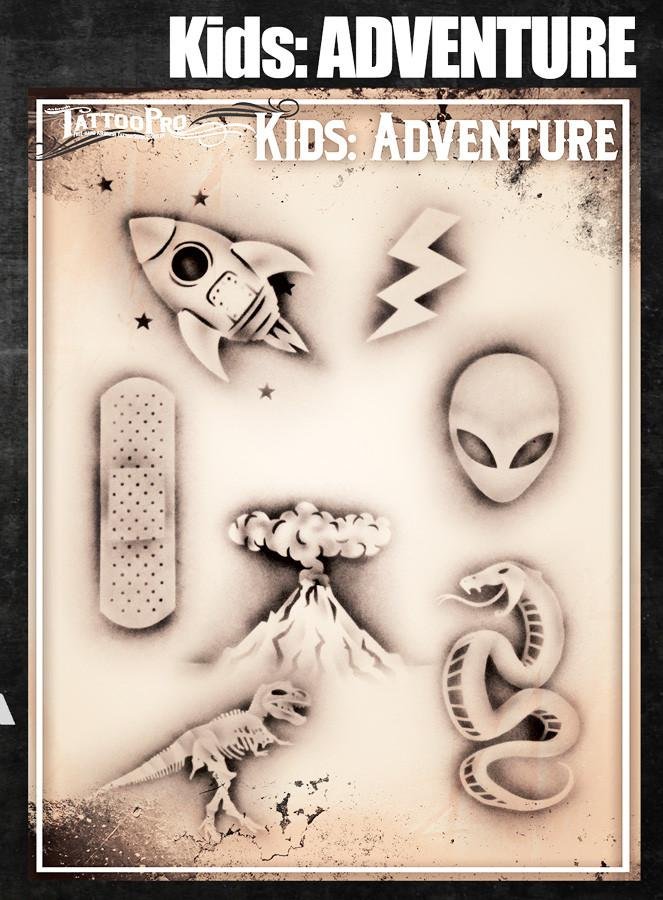 Wiser's Adventure Airbrush Tattoo Pro Stencil- Kids Series - Silly Farm Supplies