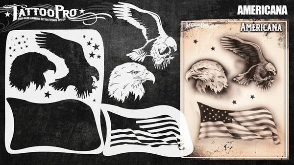 Wiser's Americana Airbrush Tattoo Pro Stencil Series 4