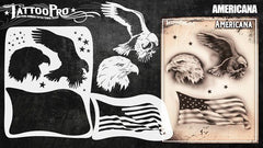 Wiser's Americana Airbrush Tattoo Pro Stencil Series 4 - Silly Farm Supplies