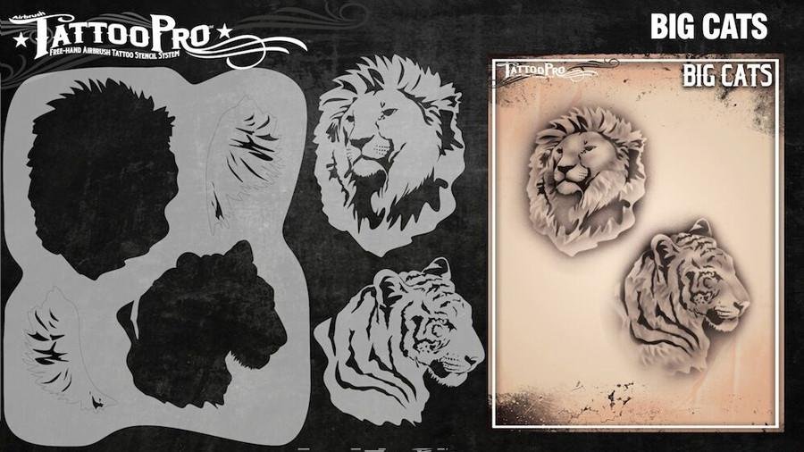 Wiser's Big Cats Tattoo Pro Stencil Series 3 - Silly Farm Supplies