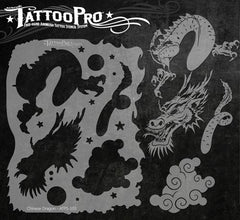 Tattoo Pro Stencils Series 1 - Roses & Scrolls