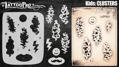 Wiser's Clusters Airbrush Tattoo Pro Stencil- Kids Series - Silly Farm Supplies
