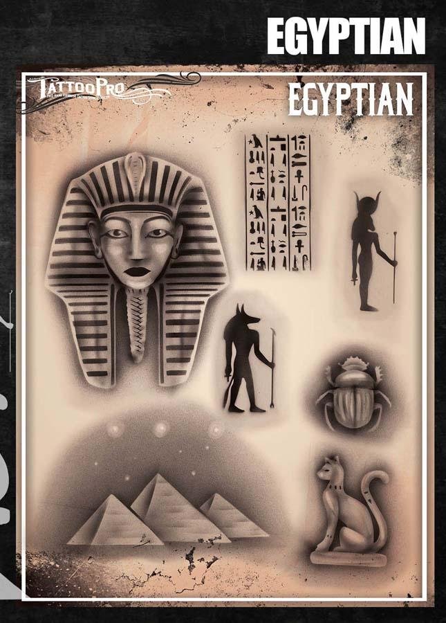 Wiser's Egyptian Airbrush Tattoo Pro Stencil Series 6 - Silly Farm Supplies