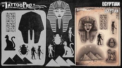 Wiser's Egyptian Airbrush Tattoo Pro Stencil Series 6 - Silly Farm Supplies