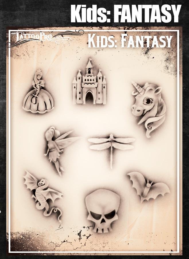 Wiser's Fantasy Airbrush Tattoo Pro Stencil- Kids Series - Silly Farm Supplies