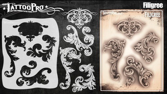 Wiser's Filigree and Flair Airbrush Tattoo Pro Stencil Series 5 - Silly Farm Supplies