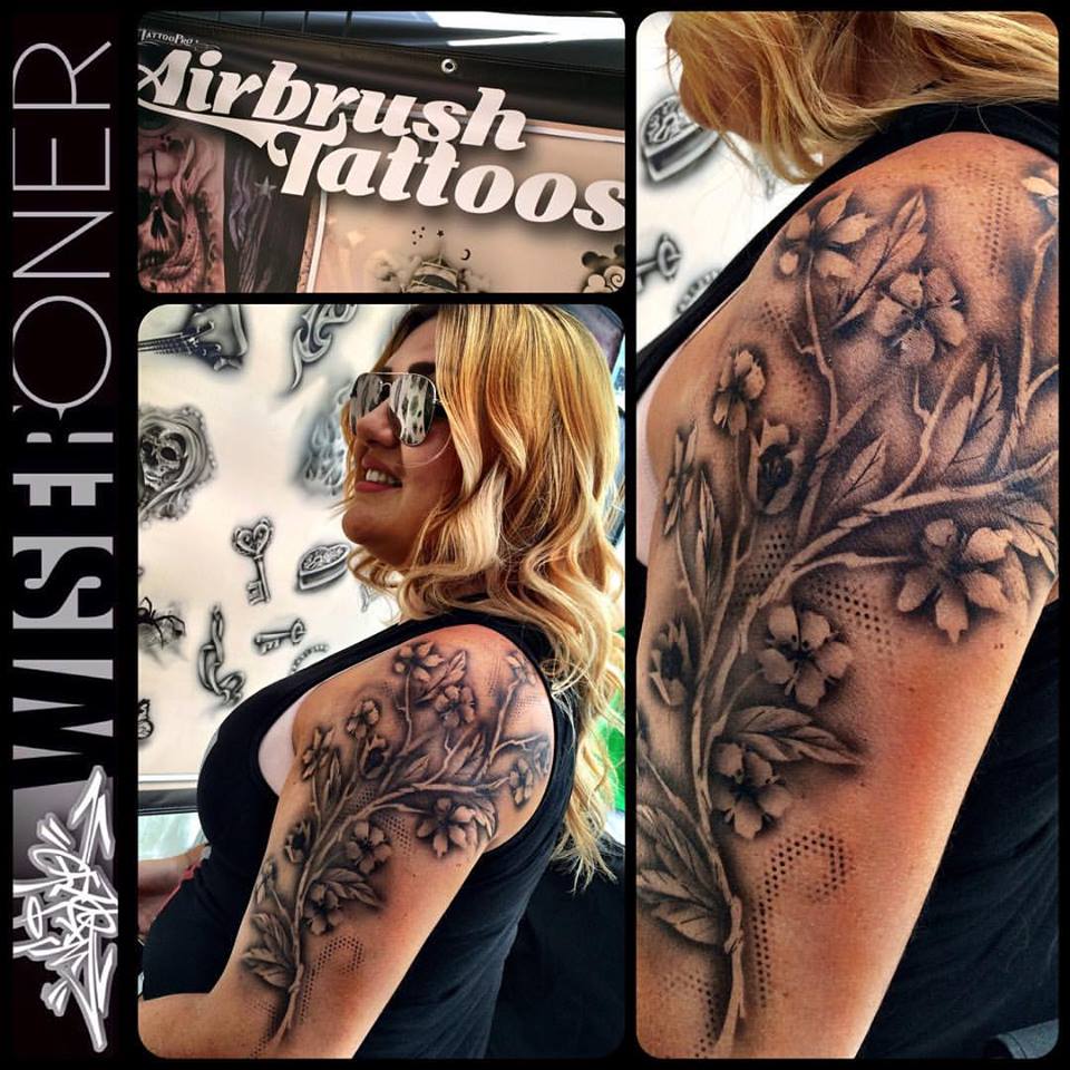 Wiser's Flower & Leaf Tattoo Pro Stencil Series 1 - Silly Farm Supplies