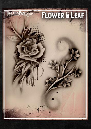 Wiser's Flower & Leaf Tattoo Pro Stencil Series 1 - Silly Farm Supplies