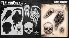 Wiser's Grim Reaper Airbrush Tattoo Pro Stencil Series 5 - Silly Farm Supplies