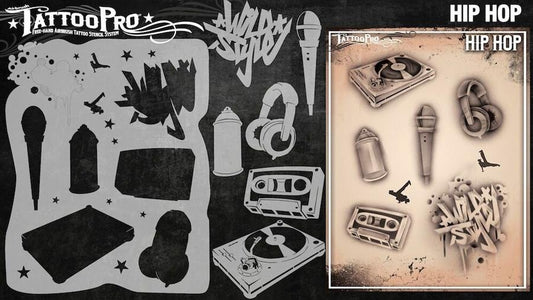 Wiser's Hip Hop Tattoo Pro Stencil Series 3 - Silly Farm Supplies