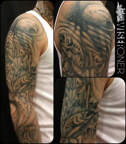 Wiser's Hunting & Fishing Airbrush Tattoo Pro Stencil Series 4 - Silly Farm Supplies