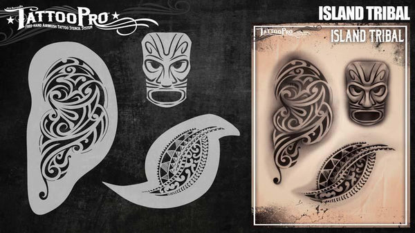 Wiser's Island Tribal Airbrush Tattoo Pro Stencil Series 6