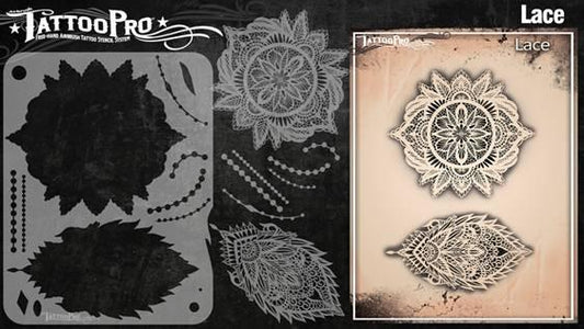 Wiser's Lace Airbrush Tattoo Pro Stencil Series 2 - Silly Farm Supplies