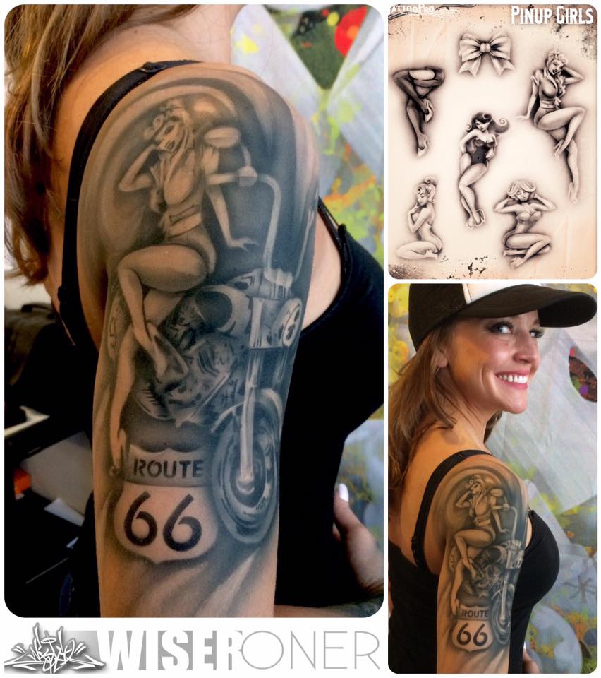 Wiser's Motorcycles Airbrush Tattoo Pro Stencil Series 4 - Silly Farm Supplies