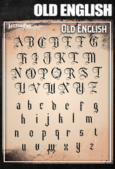 Wiser's Old English Airbrush Tattoo Pro Stencil Fonts - Silly Farm Supplies