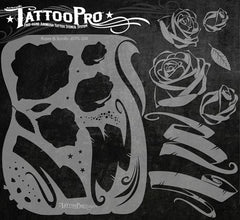 Wiser's Roses & Scrolls Tattoo Pro Stencil Series 1 - Silly Farm Supplies
