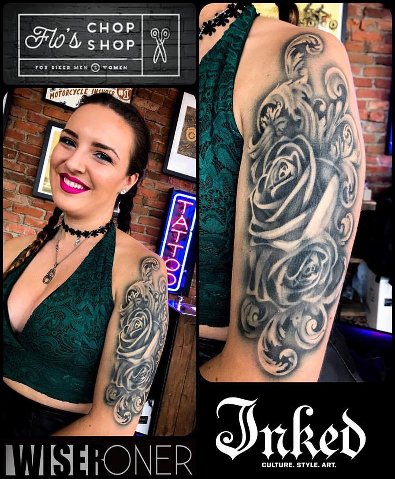 Wiser's Roses & Scrolls Tattoo Pro Stencil Series 1 - Silly Farm Supplies